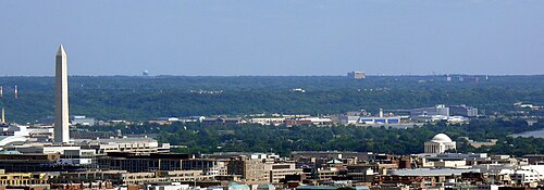 Washington DC skyline with Washington Monument